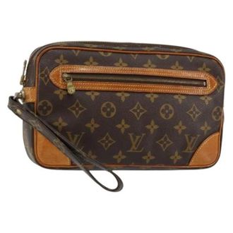 Louis Vuitton Clutch in Tela Pre-owned - - Pre-owned - Donna - Marrone - ONE SIZE