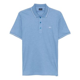 Paul & Shark Polo Shirts, male, Blue, 2XL, Cotton Polo Shirt 100% Cotton Italy