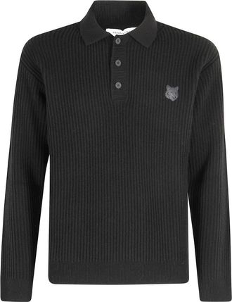 Maison Kitsun&eacute; Heren, Truien, Zwart, Maat: L Wol