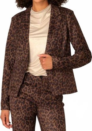 Yest Clarissa Blazer In Multi Leopard