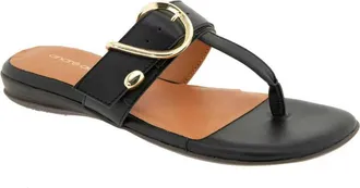 Andr&eacute; Assous Nix Flip Flop in Black at Nordstrom, Size 7.5