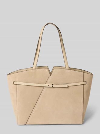HUGO BOSS Shopper aus echtem Rindsvelours Modell BOSS REVERS TOTE SU in Beige, Gr&ouml;&szlig;e 1