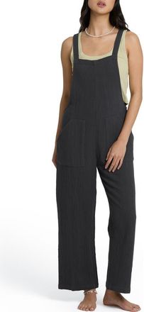 Billabong Pacific Time Cotton Gauze Jumpsuit in Black Sands at Nordstrom, Size X-Large