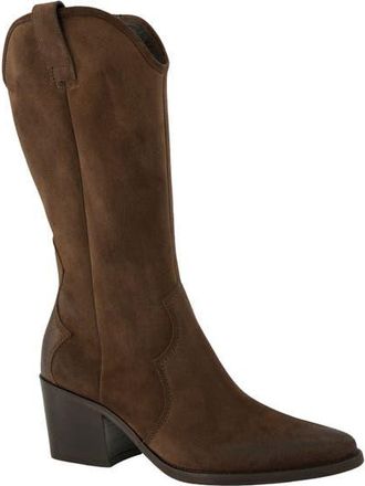 Paul Green Easton Western Boot in Wood Soft Suede at Nordstrom, Size 10.5