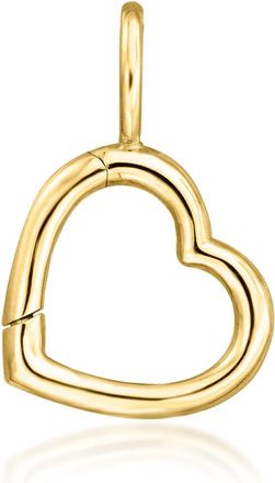 RS Pure by Ross-Simons 14kt Yellow Gold Heart Charm Holder Pendant