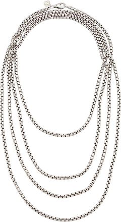 David Yurman Sterling Silver 14k Gold Box Chain 3.6mm Necklace