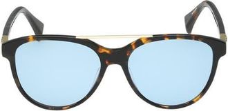 Rag & Bone 54mm Pilot Sunglasses in Milky Classic Tort /Blue at Nordstrom