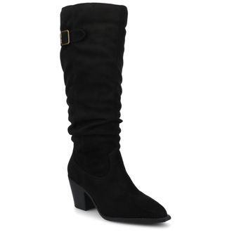 Journee Collection Womens Kaleah Knee High Wide-Calf Slouchy Boots