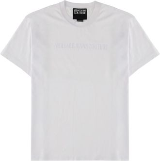 Versace Jeans Couture White Logo Crew Neck T-Shirt