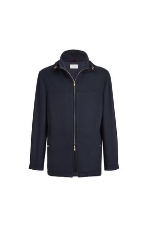 Brunello Cucinelli Lightweight cashmere flannel biker jacket in Navy Blue at Nordstrom, Size 48 It