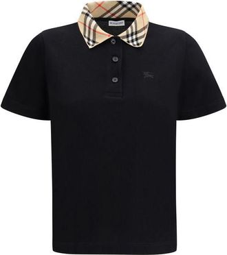 Burberry Zwarte Katoenen Polo Shirt