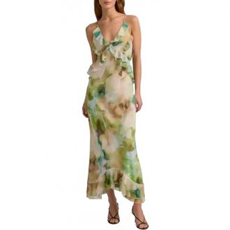 Favorite Daughter Who Me Maxi Dress In Botanic Arista
