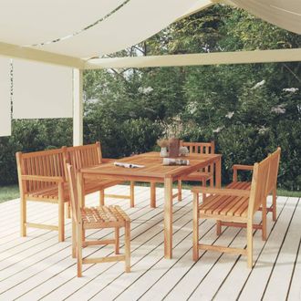 vidaXL Juego De Comedor Para Jard&iacute;n 5 Piezas Madera Maciza De Teca Vidaxl