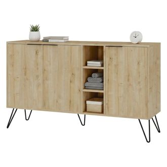 Dmora Aparador Perseus, Buf&eacute; De Sal&oacute;n, Aparador De Sal&oacute;n, Despensa De Cocina, 142x36h83 Cm, Roble, Con Embalaje Reforzado - Dmora