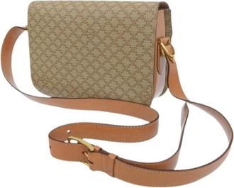 Celine Pre-owned Cross Body Bags, female, Beige, Size: ONE SIZE Pre-owned Canvas Cross Body Bag