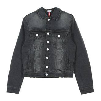 Kappa Jeans Jacket Banda Boetino - Heren - Spijkerjassen - Zwart - S - Katoen - Jassen