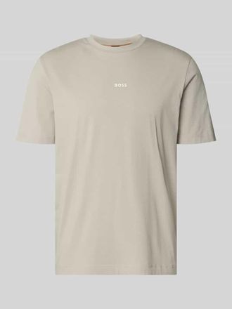 Boss Orange by Hugo Boss BOSS Orange Regular Fit T-Shirt aus Baumwoll-Mix Modell TCHUP in Sand, Gr&ouml;&szlig;e XXXL