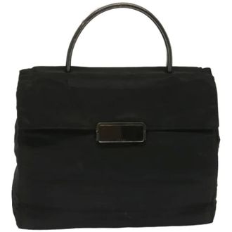 Prada Pre-owned Handbags, female, Black, Size: ONE SIZE Pre-owned Vintage Nylon Handbag