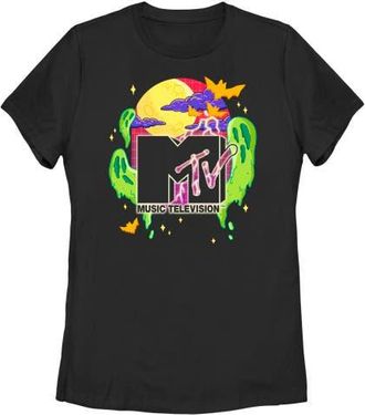 Giesswein Womens MTV Colorful Halloween Logo Graphic T-Shirt in Black at Nordstrom, Size Xx-Large