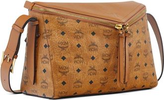 MCM Double Zip Crossbody Bag - Dames - Schoudertassen - Bruin - ONE Size - Leer - Tassen