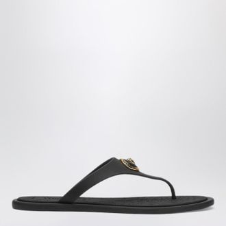 Versace Black Alia rubber sandals