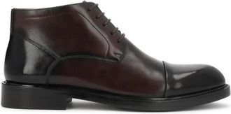 Kazar Elegante enkellaarsjes - Heren - Veterlaarzen - Bruin - 43 EU - Leer - Schoenen