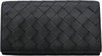 Bottega Veneta Pre-owned Vintage Portemonnee - Heren - Vintage Accessoires - Zwart - ONE Size - Leer - Vintage