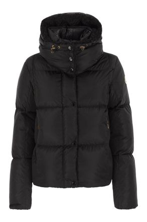 Moncler Castelnou - Short Down Jacket With Hood And Square Quilting