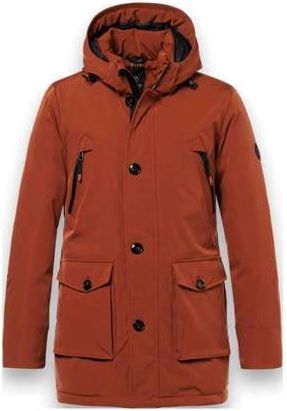 District gewatteerde jas brique