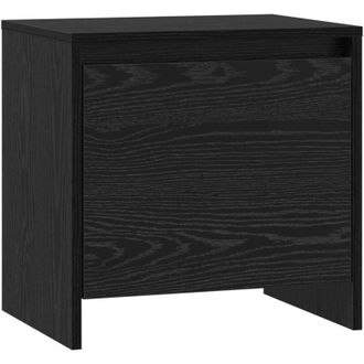 vidaXL Bedside Cabinet Black Oak 45 x 34 x 44.5 cm Engineered Wood vidaXL