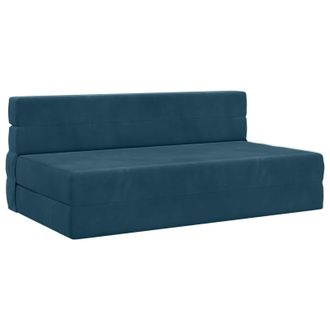 vidaXL Sof&aacute; Cama Plegable Azul 152 X 86,5 X 60 Cm Tela Vidaxl