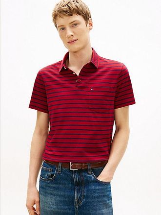 Tommy Hilfiger Regular Fit Stripe Jersey Polo Shirt