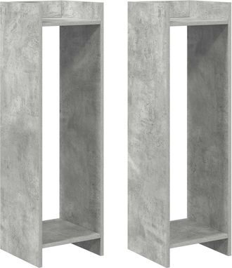 vidaXL Soporte De Plantas 2 Uds. Gris Hormig&oacute;n 30 X 30 X 100 Cm Vidaxl