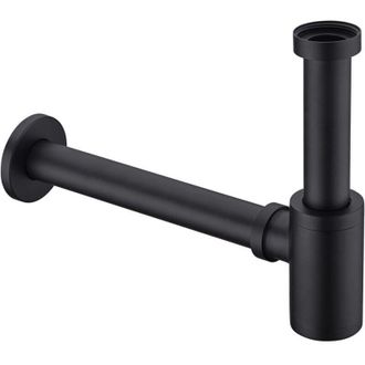 OEM Tubo Sif&oacute;n Universal Negro Para Fregadero, Sif&oacute;n De Acero Inoxidable De 1 1/4 X 32 Mm Para Fregadero De Ba&ntilde;o, Sif&oacute;n De Tubo Met&aacute;lico, Sif&oacute;n Ajustable 
