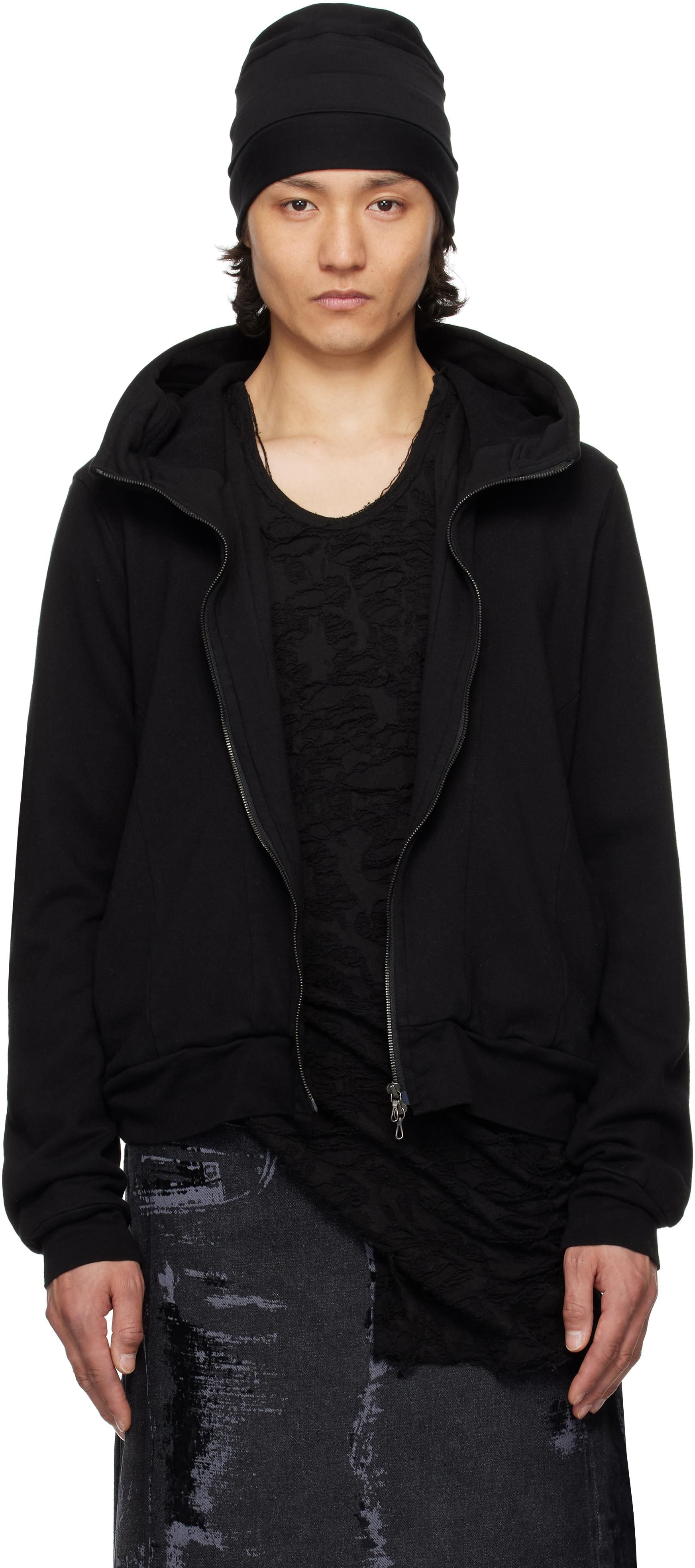 Parka トップス 899CUM1 JULIUS Black Seamed Parka トップス 899CUM1 JULIUS Black Seamed