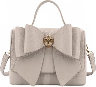 Like Dreams Womens Zoey Double Bow Crossbody Bag In Beige