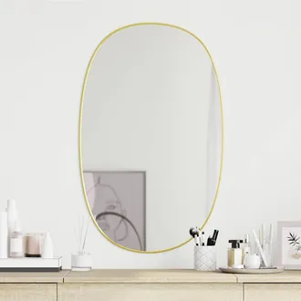 vidaXL Espejo De Pared Dorado 80x50 Cm Vidaxl