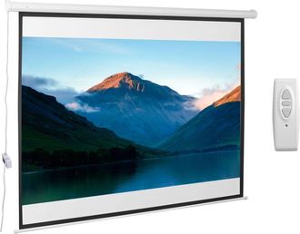 HOMCOM Homcom - Pantalla Del Proyector El&eacute;ctrica Port&aacute;til Universal 100 4:3 Con Control Remoto