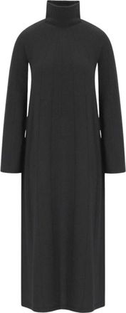 Max Mara Cile Gebreide Jurk - Dames - Kleedjes - Zwart - XS - Wol - Kleedjes