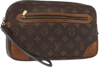 Louis Vuitton Pre-owned Clutches, female, Brown, Size: ONE SIZE Pre-owned Canvas Clutch