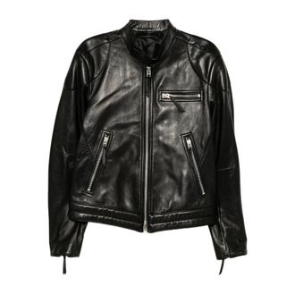Tom Ford Leather Outerwears Nero-Uomo