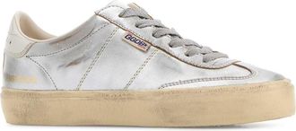 Golden Goose Womens Silver Leather Soul Star Sneakers Silverwhitemilk