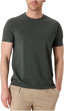 Profuomo Tops, Heren, Groen, L, Groen Crew Neck T-shirt voor Heren