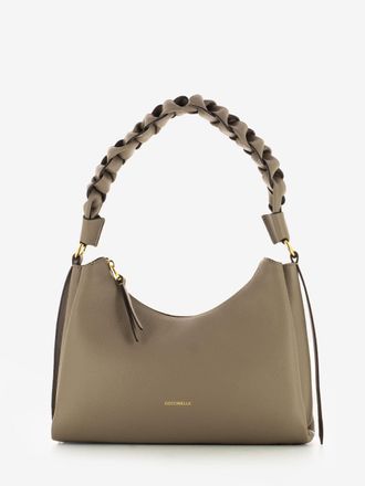 Coccinelle Handbag double grainy leather marrone