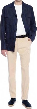 Paul & Shark Silk Pants In Beige