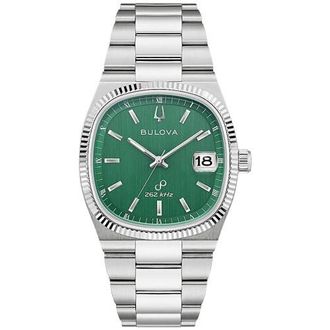 Bulova Super Seville Quartz Green Dial Mens Watch 96B439