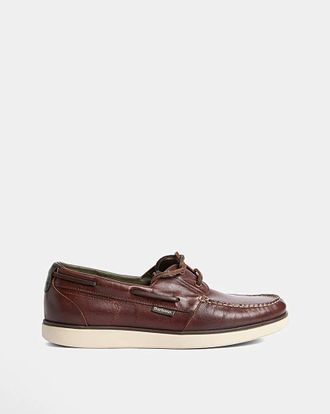 Barbour Rothley Boat Shoe - Dark Brown
