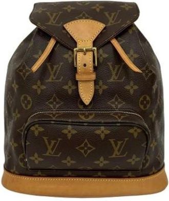 Louis Vuitton Pre-owned Leren Rugzak - Dames - Vintage Rugzakken - Bruin - ONE Size - Leer - Vintage
