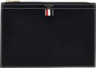 Thom Browne Blue Small document pouch