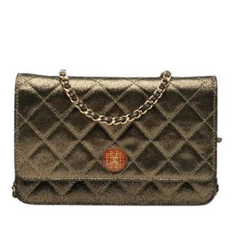 Chanel Pre-owned Wallet on Chain - Dames - Pre-owned - Geel - Maat: ONE Size Leer